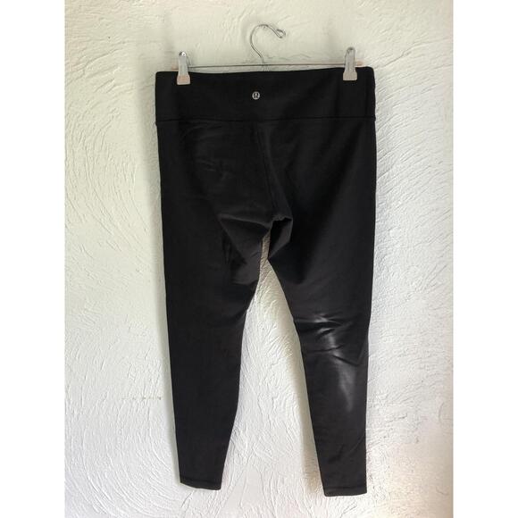 LULULEMON LUON Leggings Womens Size 10 Black Wunder Unders Yoga Pant Stretch - Picture 3 of 4